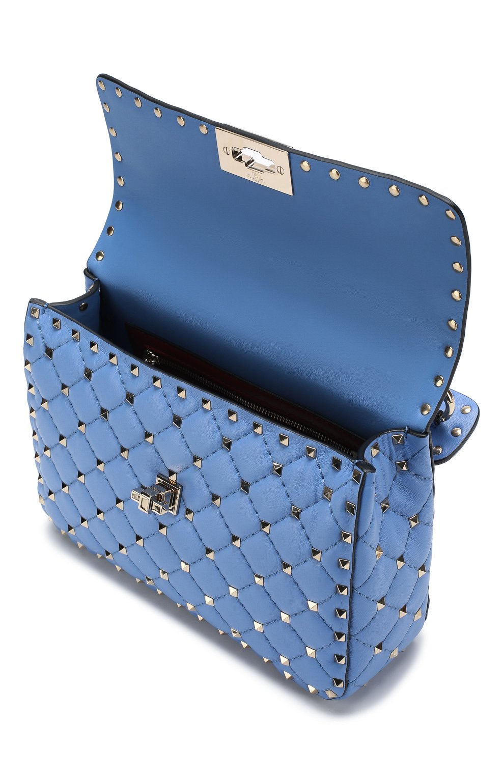 Сумка rockstud spike medium VALENTINO голубого цвета по цене 372000 руб., арт. RW2B0122/NAP, фото 4 Сумка rockstud spike medium VALENTINO, арт. RW2B0122/NAP, фото 4