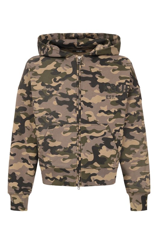 Хлопковая толстовка Ksubi MPS26FL016 Хаки MPS26FL016