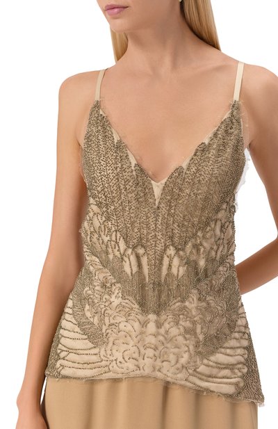 Шелковый топ с отделкой бисером AKHMADULLINA, арт. 1125.2TP710/S102, фото 5