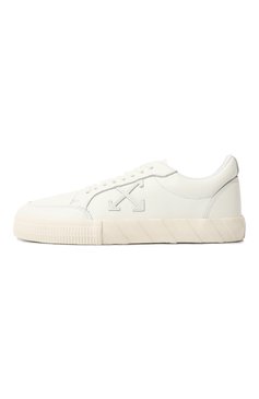 Мужские кожаные кеды low vulcanized OFF-WHITE белого цвета, арт. 0MIA085C99LEA0020101WHITE | Фото 4 (Материал сплава: Проставлено; Стили: Классический; Материал утеплителя: Без утеплителя; Материал внутренний: Текстиль; Подошва: Массивная; Драгоценные камни: Проставлено)