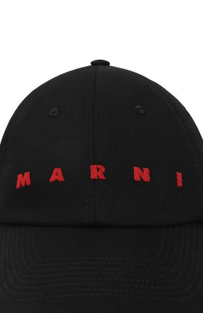 Хлопковая бейсболка MARNI черного цвета по цене 43950 руб., арт. CLZC0108S0/UTC311, фото 3 Хлопковая бейсболка MARNI, арт. CLZC0108S0/UTC311, фото 3