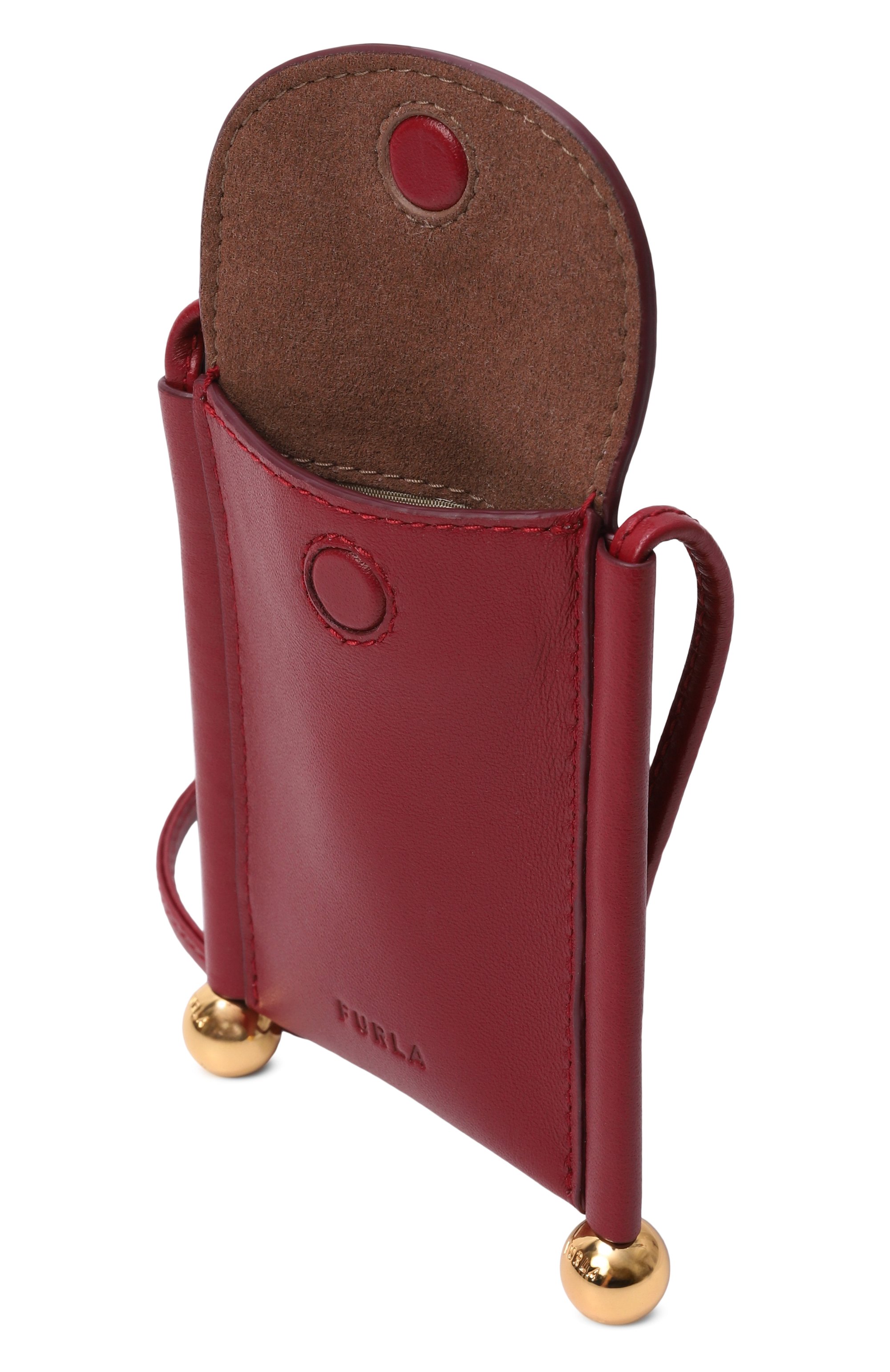 Кожаный футляр для кредитных карт FURLA бордового цвета по цене 15000 руб., арт. WP00574/BX2269, фото 3 Кожаный футляр для кредитных карт FURLA, арт. WP00574/BX2269, фото 3