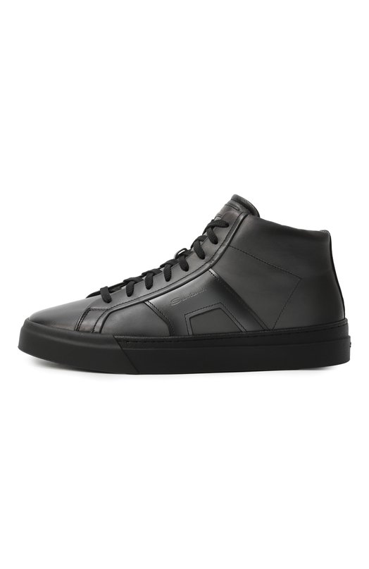 Кожаные кеды Gloria Santoni MBGG22025NE0RG0N Серый  MBGG22025NE0RG0N Фото 4