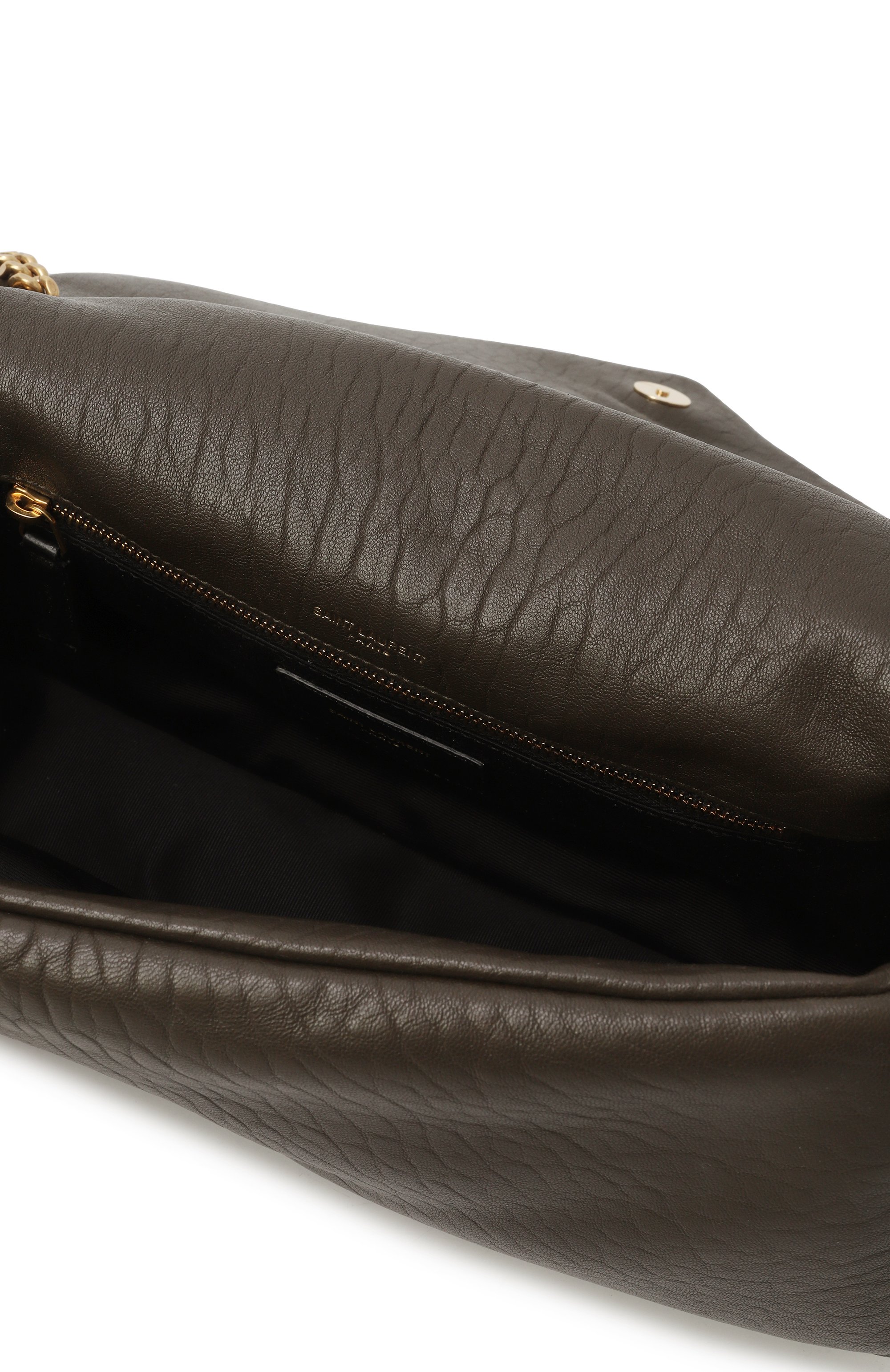 Сумка calypso medium SAINT LAURENT хаки цвета по цене 399500 руб., арт. 800916/AACYT, фото 5 Сумка calypso medium SAINT LAURENT, арт. 800916/AACYT, фото 5