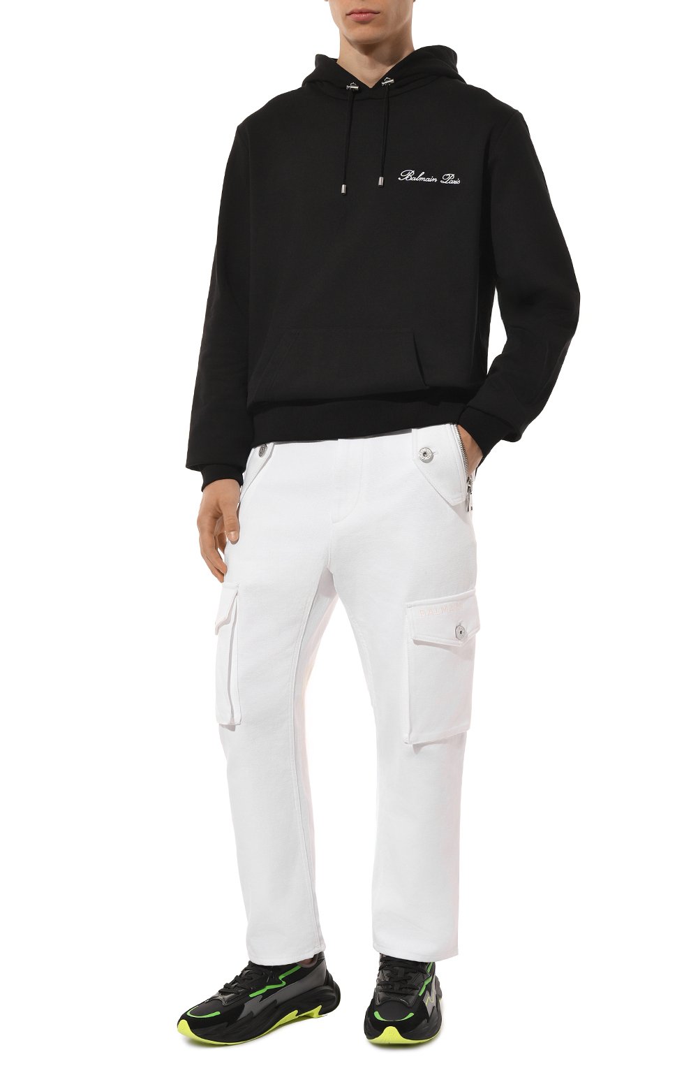 Комбинированные кроссовки run-row BALMAIN, арт. DM1VI355/LNVY, фото 2