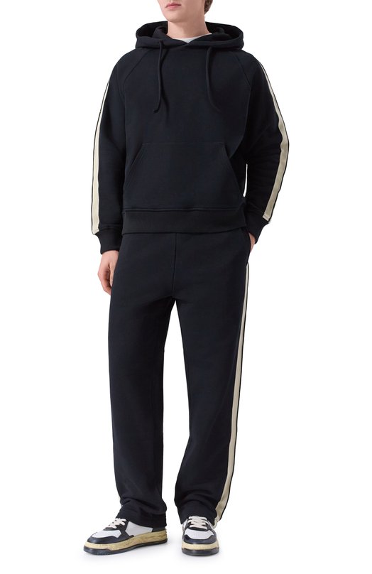Хлопковое худи Palm Angels PMBB17HF25FLE001 Чёрный  PMBB17HF25FLE001 Фото 2