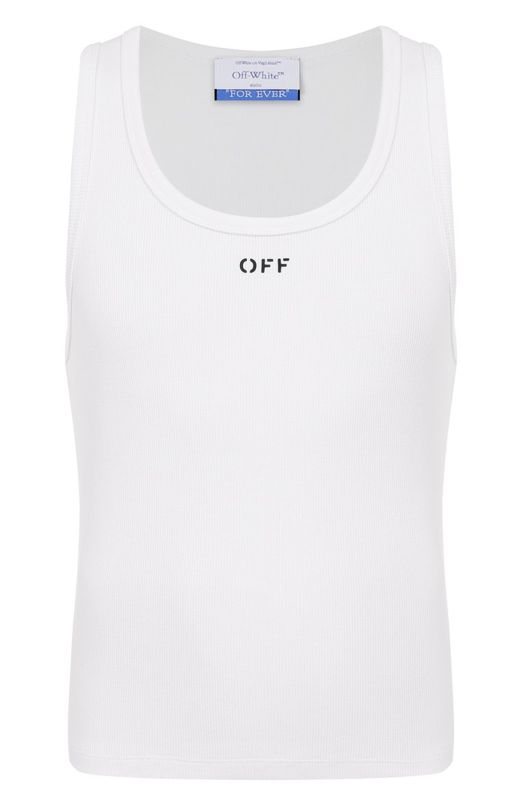 Хлопковая майка OFF-WHITE, арт. 0MUY006C99JER001, фото 1