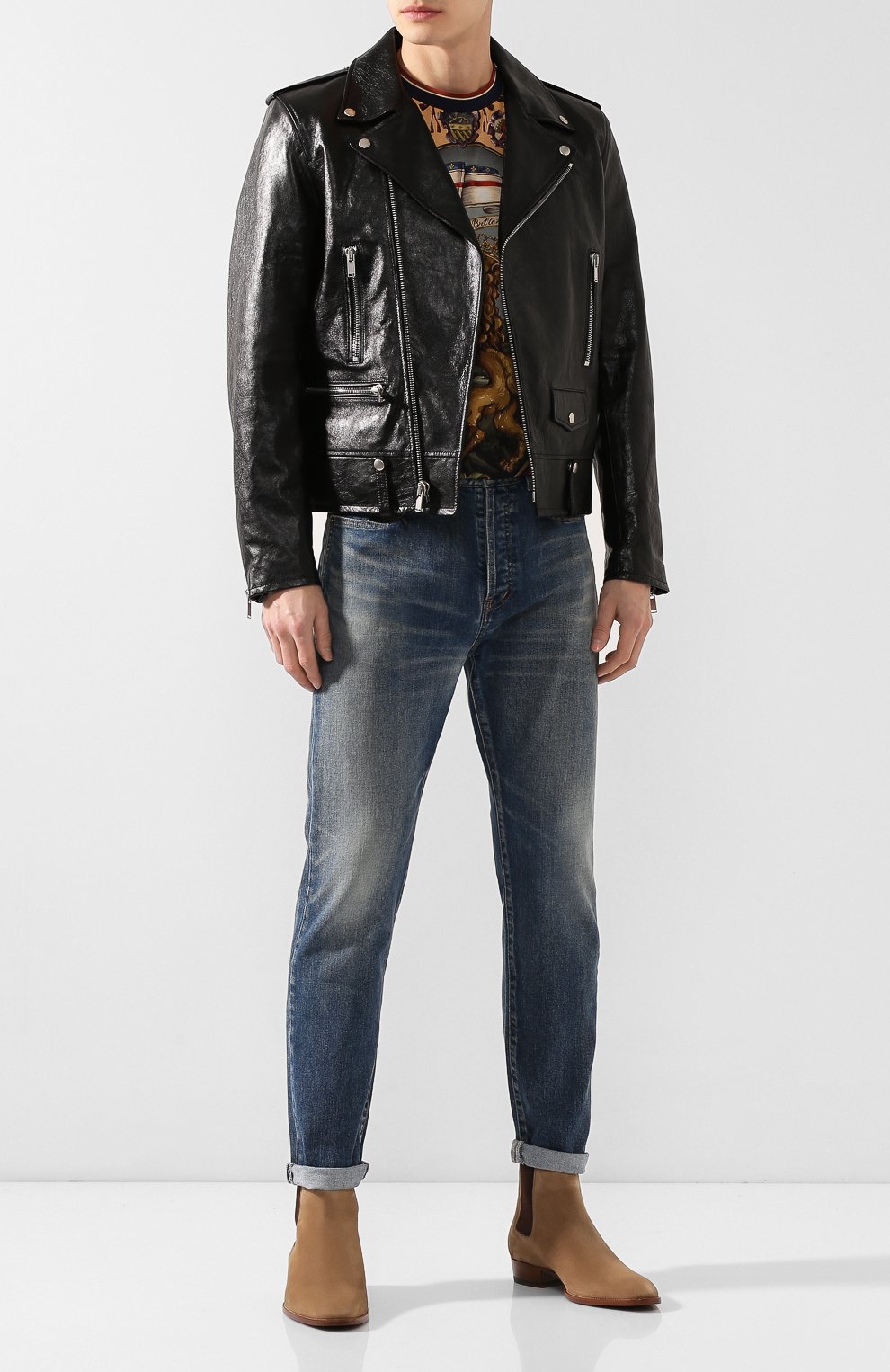 Кожаная куртка SAINT LAURENT, арт. 484284/YC2NI, фото 2