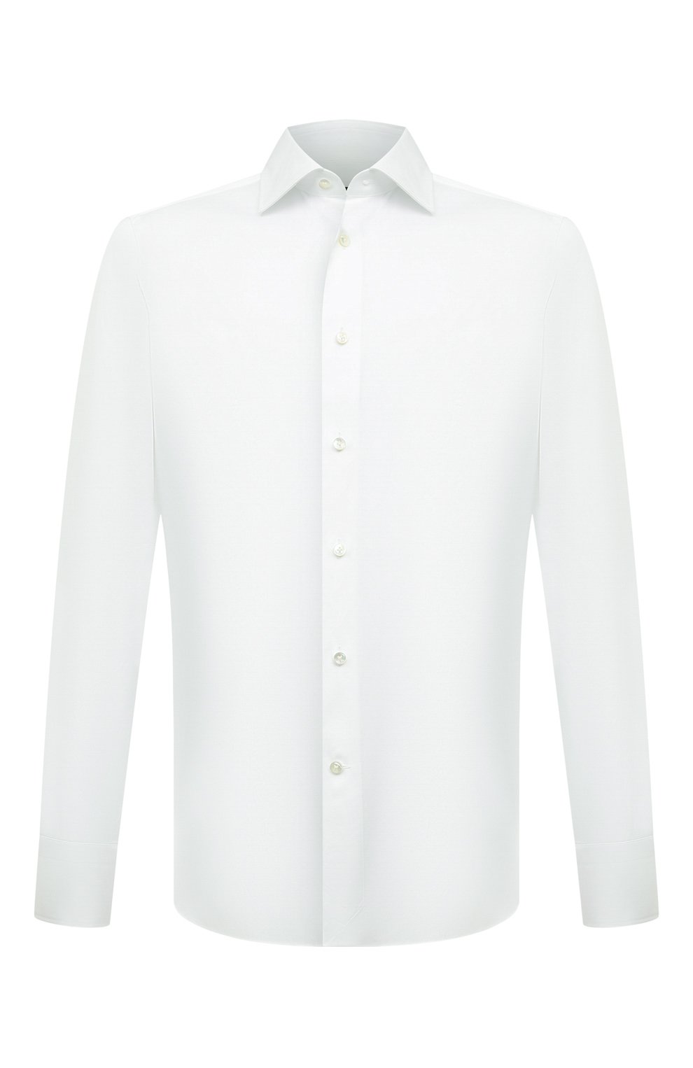 Хлопковая сорочка ZEGNA белого цвета по цене 43900 руб., арт. 704001A7/9MS0JI, фото 1 Хлопковая сорочка ZEGNA, арт. 704001A7/9MS0JI, фото 1