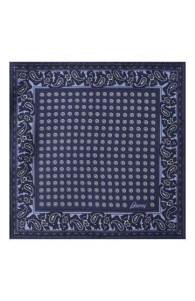 Шелковый платок BRIONI синего цвета по цене 22550 руб., арт. 071000/PD415, фото 3 Шелковый платок BRIONI, арт. 071000/PD415, фото 3