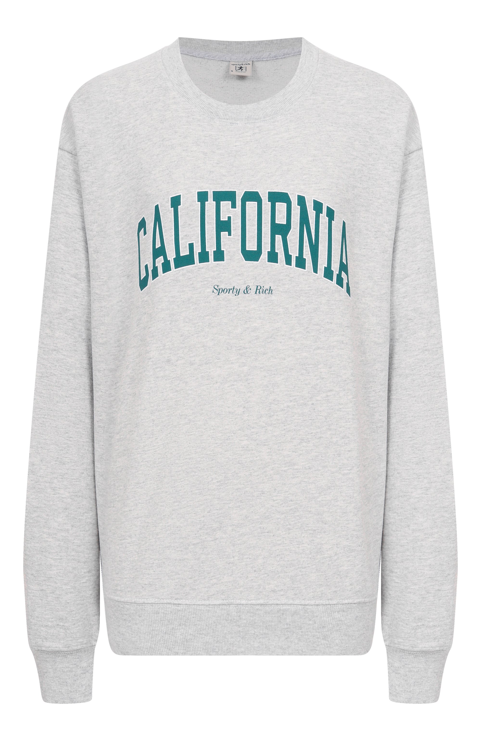 Хлопковый свитшот SPORTY AND RICH, арт. ST071622501GY03, фото 1