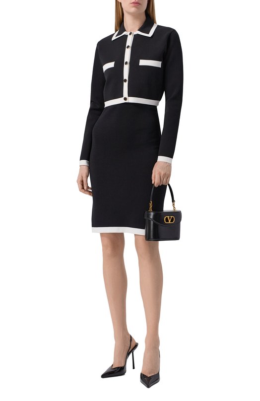 Кардиган из хлопка и вискозы Nina Ricci 26PMCR001/ML0596 Чёрный  26PMCR001/ML0596 Фото 2