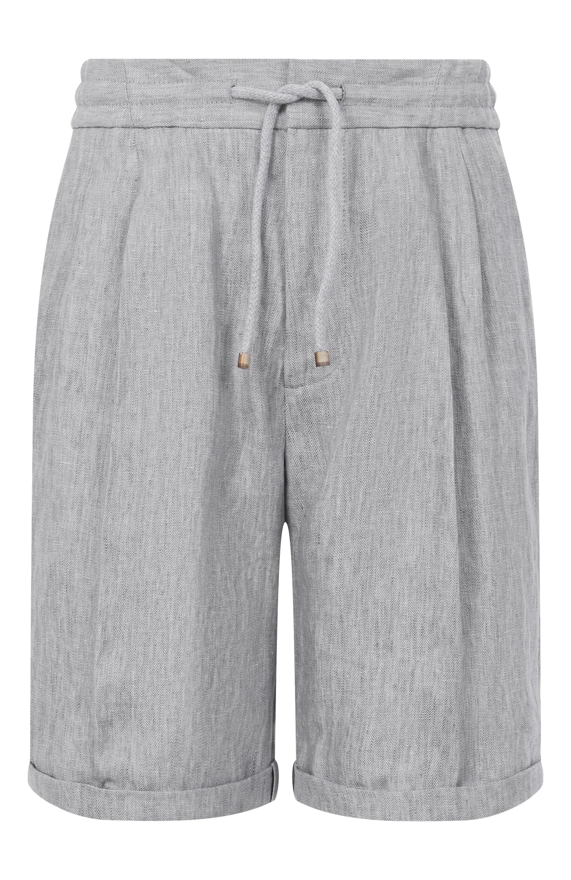 Льняные шорты BRUNELLO CUCINELLI, арт. MH250U0020, фото 1