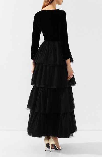 Платье-макси SARA ROKA черного цвета по цене 113500 руб., арт. SEDDY 42/FW19-47, фото 4 Платье-макси SARA ROKA, арт. SEDDY 42/FW19-47, фото 4