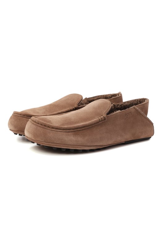 Замшевые мокасины Slipper Tod’s XXM58L0IX61RE0 Коричневый XXM58L0IX61RE0