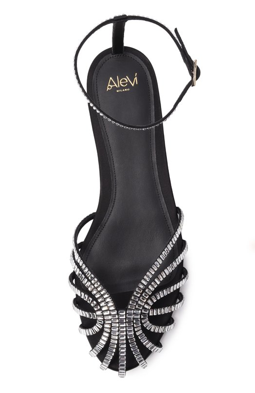 Текстильные сандалии Rebecca Alevi Milano L26S2002.5.0222997/SATIN Чёрный  L26S2002.5.0222997/SATIN Фото 6