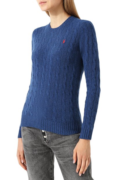 Шерстяной пуловер POLO RALPH LAUREN синего цвета по цене 21800 руб., арт. 211525764, фото 3 Шерстяной пуловер POLO RALPH LAUREN, арт. 211525764, фото 3