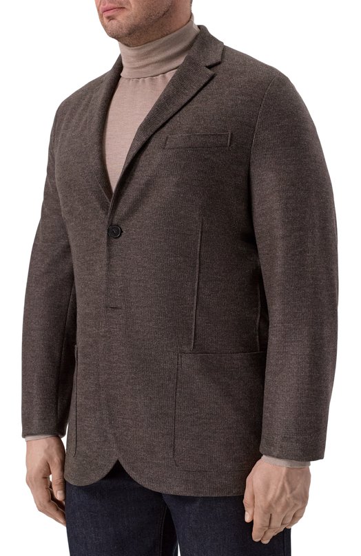 Шерстяной пиджак Harris Wharf London CL8P22MVA_ Коричневый  CL8P22MVA_ Фото 4