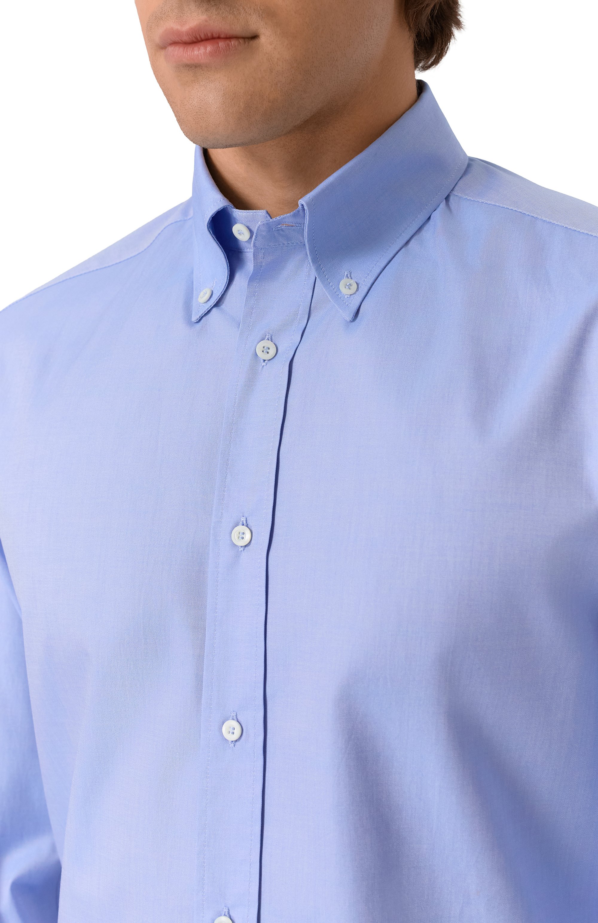 Хлопковая сорочка BRUNELLO CUCINELLI, арт. MBUC41716, фото 5