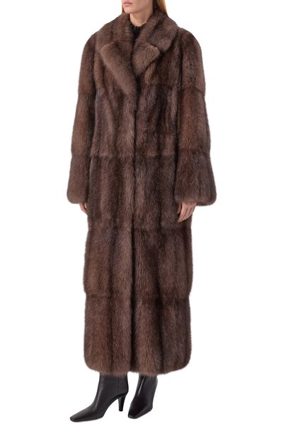 Шуба из соболя MVST коричневого цвета по цене 16390000 руб., арт. M002/SABLE WILD SILVER 4-5, фото 3 Шуба из соболя MVST, арт. M002/SABLE WILD SILVER 4-5, фото 3