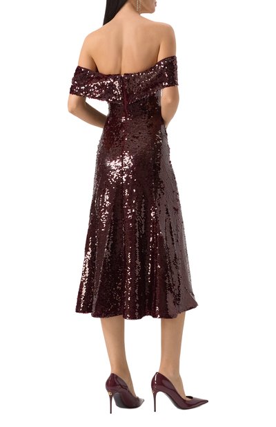 Платье с отделкой пайетками SELF-PORTRAIT, арт. RS25162MBR, фото 4