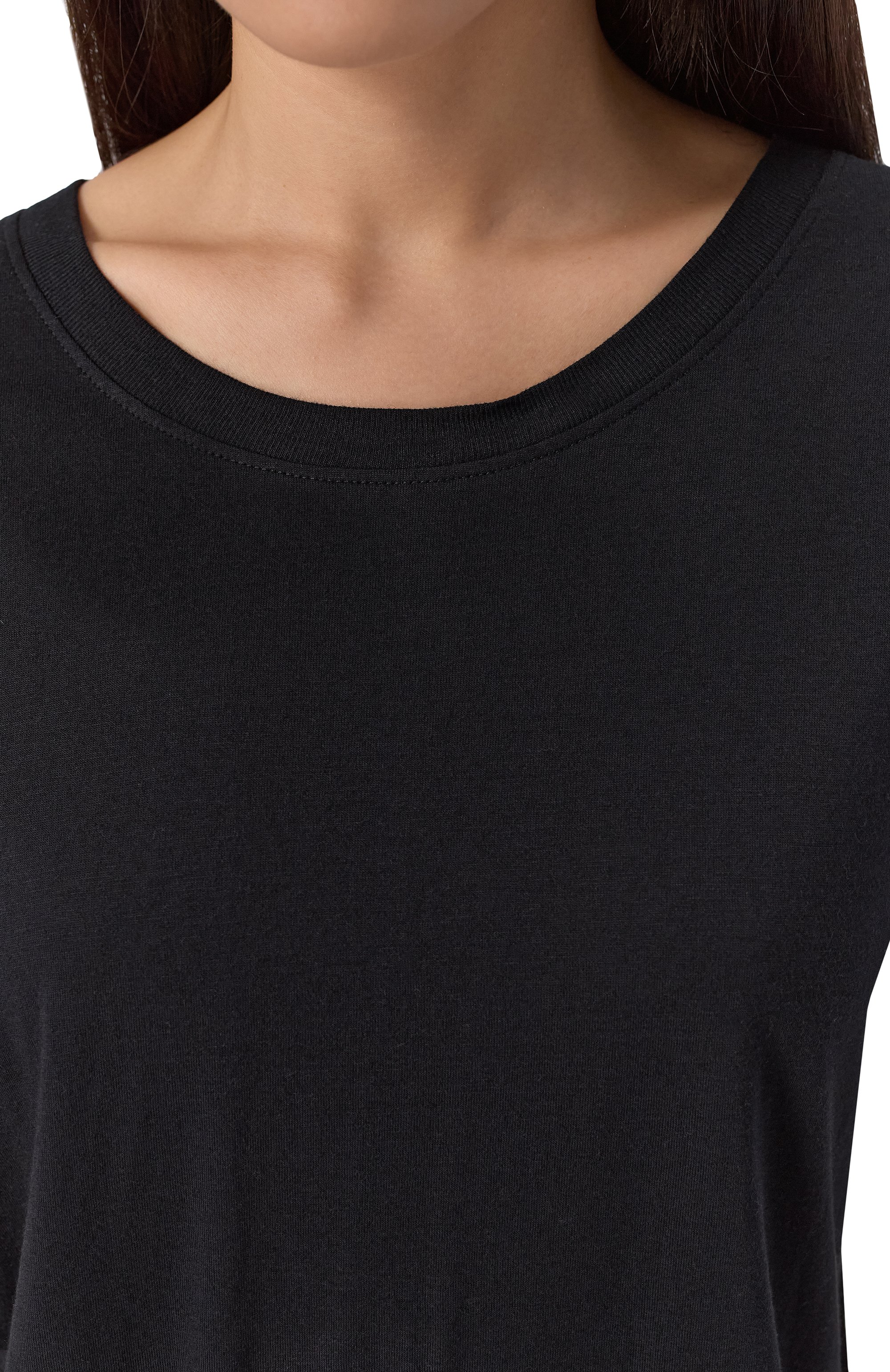 Футболка из вискозы и шерсти LOULOU DE SAISON черного цвета по цене 12250 руб., арт. EZRA, фото 5 Футболка из вискозы и шерсти LOULOU DE SAISON, арт. EZRA, фото 5