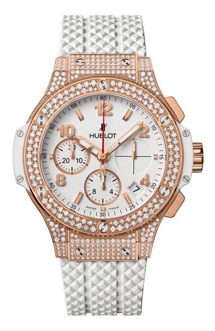 Женские часы gold white pave HUBLOT бесцветного цвета, арт. 341.PE.230.RW.174 | Фото 1 (Региональные ограничения белый список (Axapta Mercury): Не проставлено; Нос: Не проставлено)