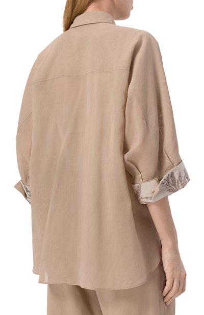 Хлопковая рубашка BRUNELLO CUCINELLI, арт. MH911RH616, фото 4