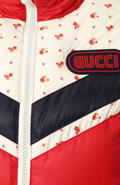 Стеганая куртка на молнии с воротником-стойкой и логотипом бренда GUCCI, арт. 517555/ZLK32, фото 5