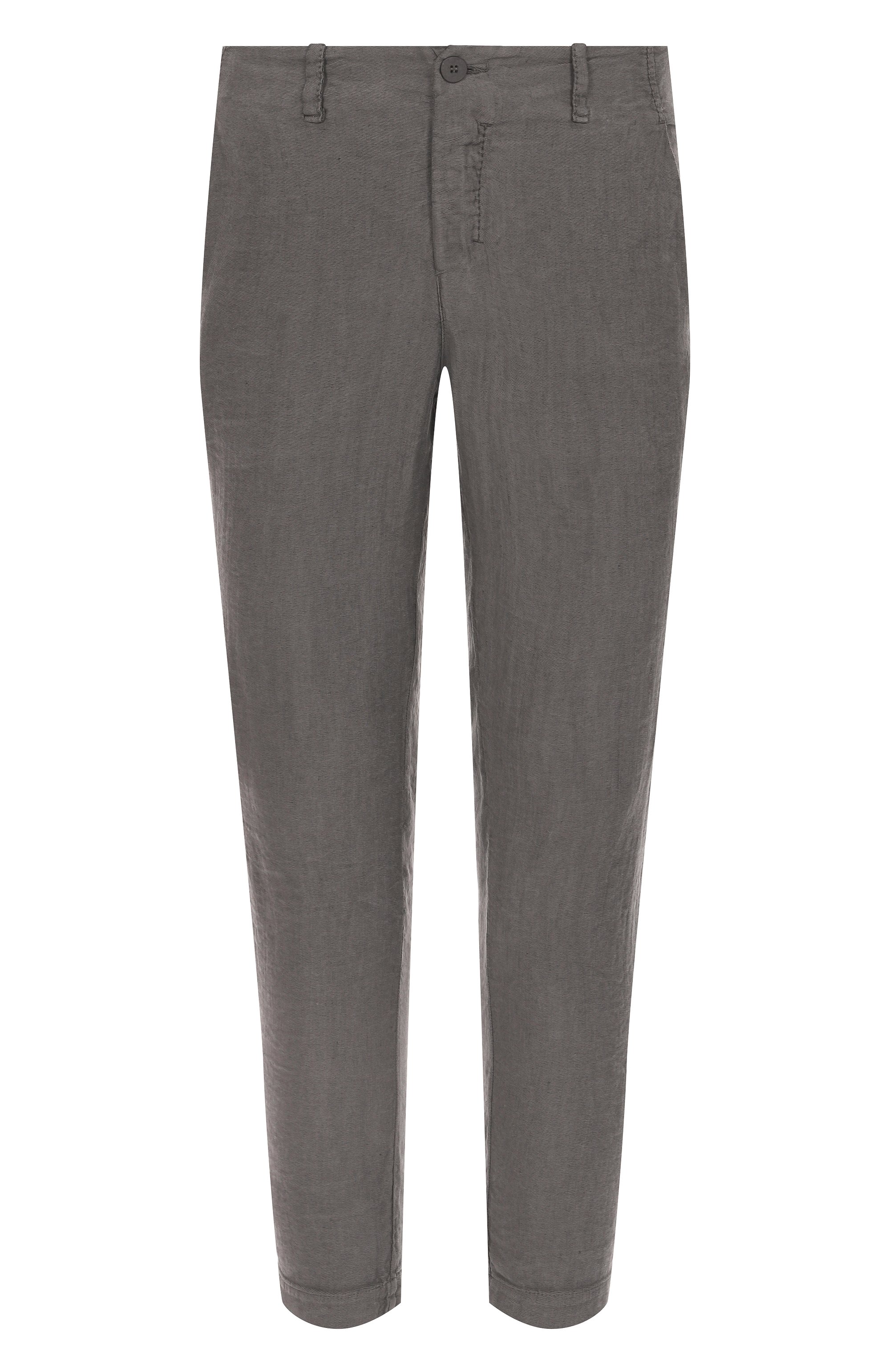 Льняные брюки TRANSIT темно-серого цвета по цене 39950 руб., арт. CFUTRZH170, фото 1 Льняные брюки TRANSIT, арт. CFUTRZH170, фото 1