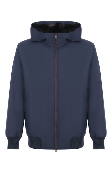 Мужской бомбер с подкладкой из соболя BLACK SABLE, арт. BS-MWHB-EB