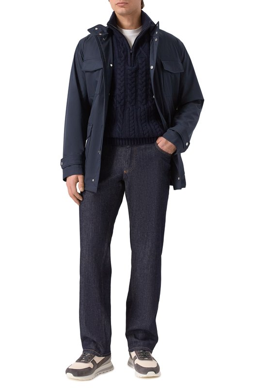 Кашемировый свитер Kiton UMM071701 Синий  UMM071701 Фото 2