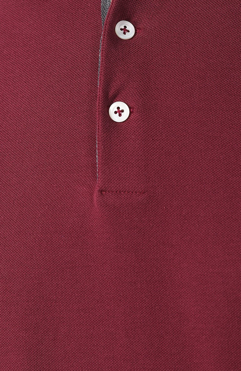 Хлопковое поло BRUNELLO CUCINELLI бордового цвета по цене 45600 руб., арт. M0T638307, фото 5 Хлопковое поло BRUNELLO CUCINELLI, арт. M0T638307, фото 5