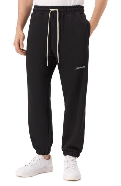 Хлопковые джоггеры HINNOMINATE черного цвета по цене 15900 руб., арт. HMABM01375, фото 3 Хлопковые джоггеры HINNOMINATE, арт. HMABM01375, фото 3