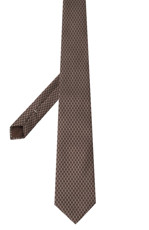Шелковый галстук Canali 18/HJ04354 Коричневый  18/HJ04354 Фото 3