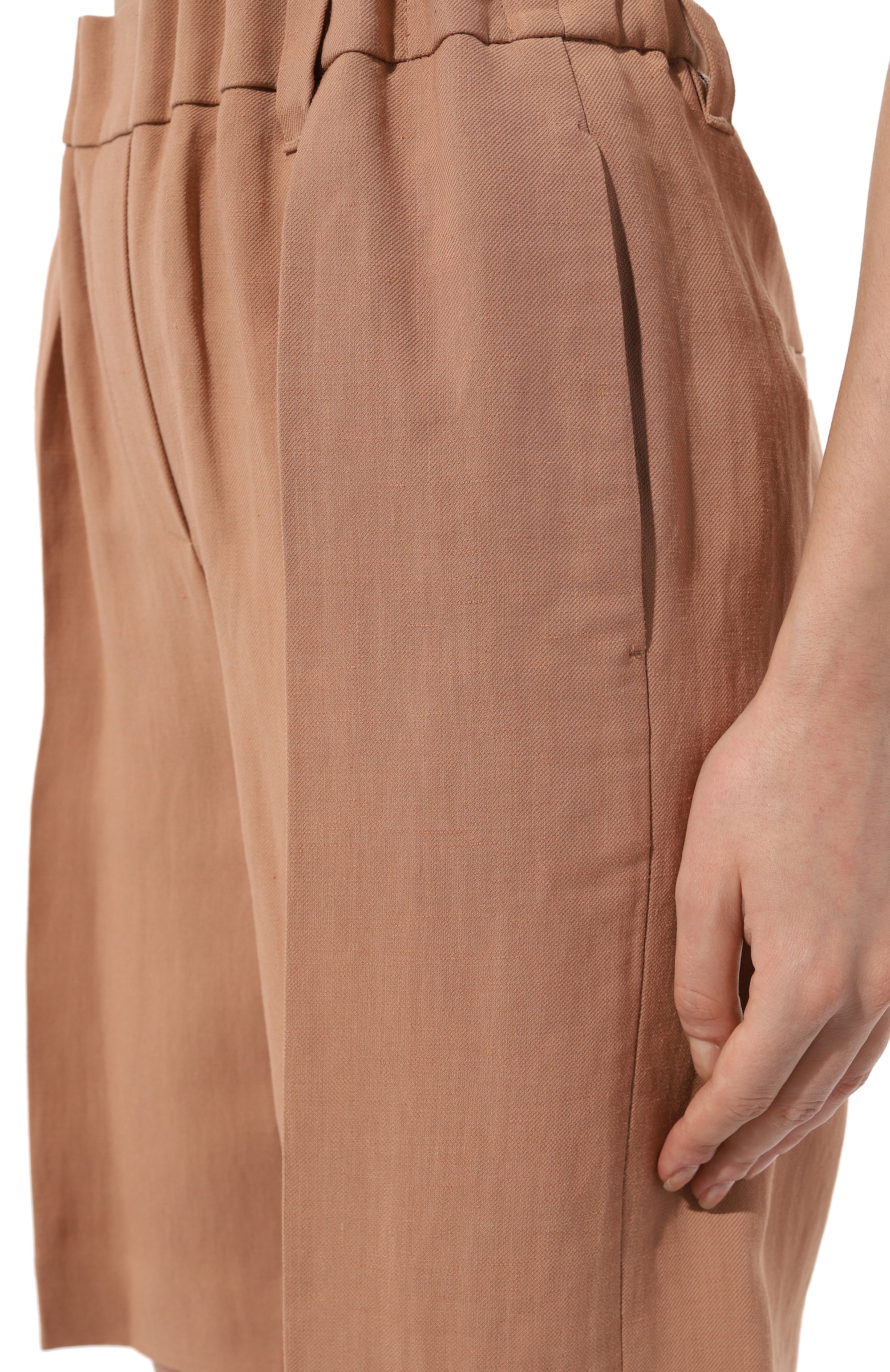 Шорты из вискозы и льна BRUNELLO CUCINELLI, арт. MH126B1365, фото 5