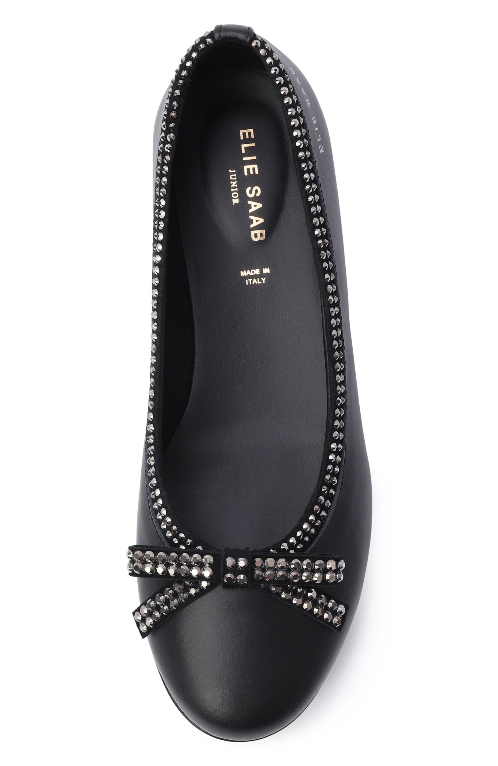 Кожаные балетки ELIE SAAB JUNIOR, арт. 82081/VAR3_001, фото 4