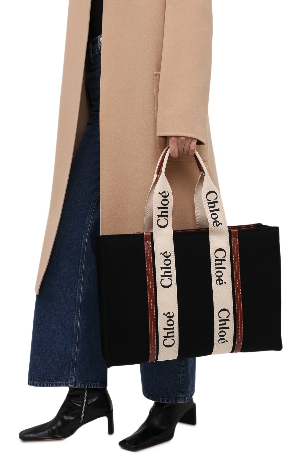 Сумка-тоут woody medium CHLOÉ, арт. CHC22SS382G64, фото 2