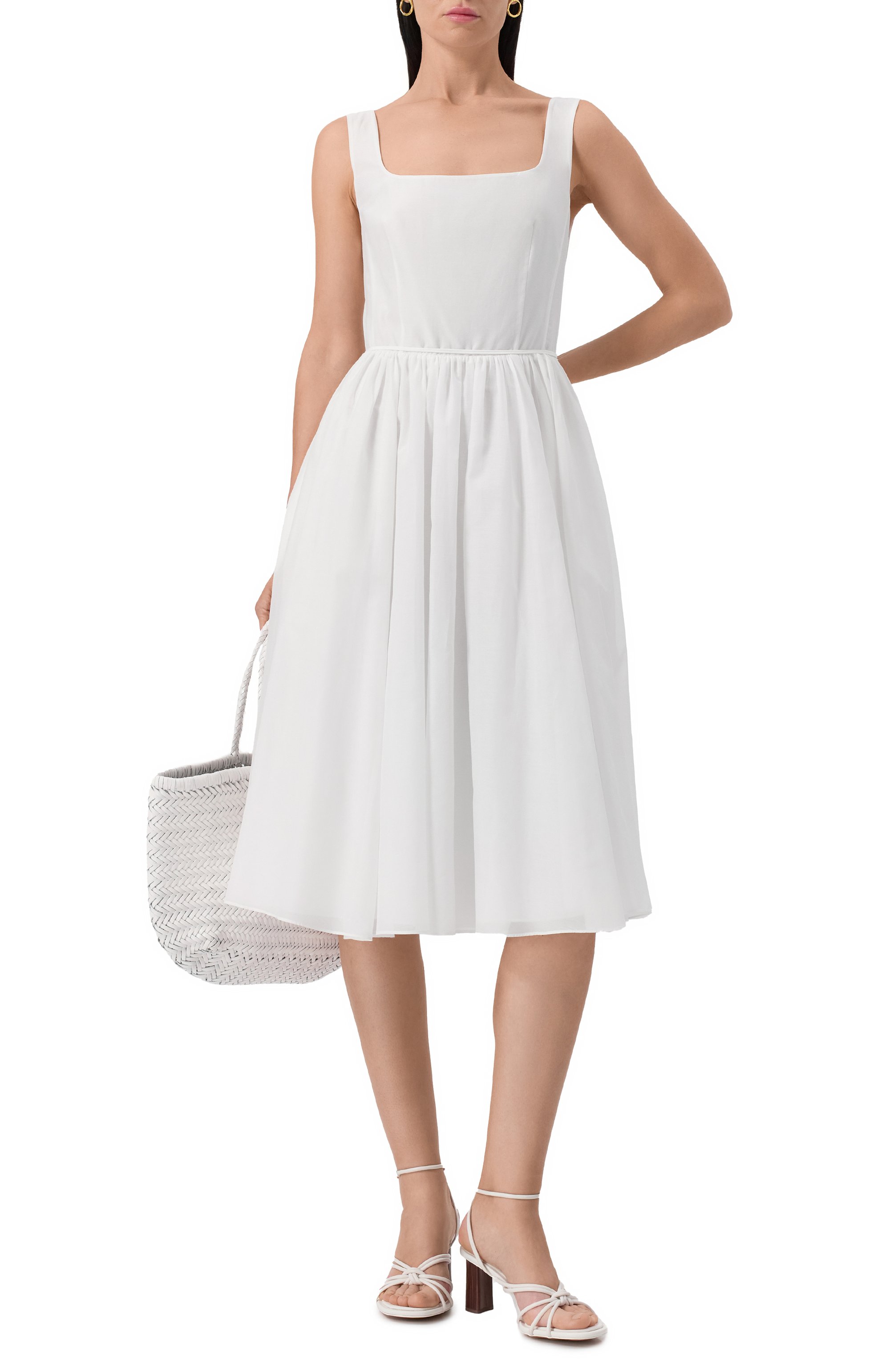 Платье из хлопка и шелка 12 STOREEZ, арт. 131880, фото 2