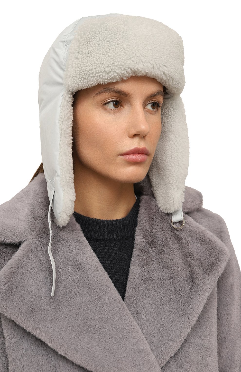 Шапка-ушанка с отделкой из овчины YVES SALOMON, арт. 24WAA001XXD0XW, фото 2