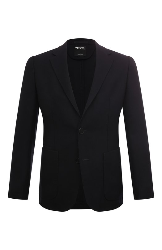 Шерстяной пиджак Zegna 1XPYG0/654711A6 Синий 1XPYG0/654711A6