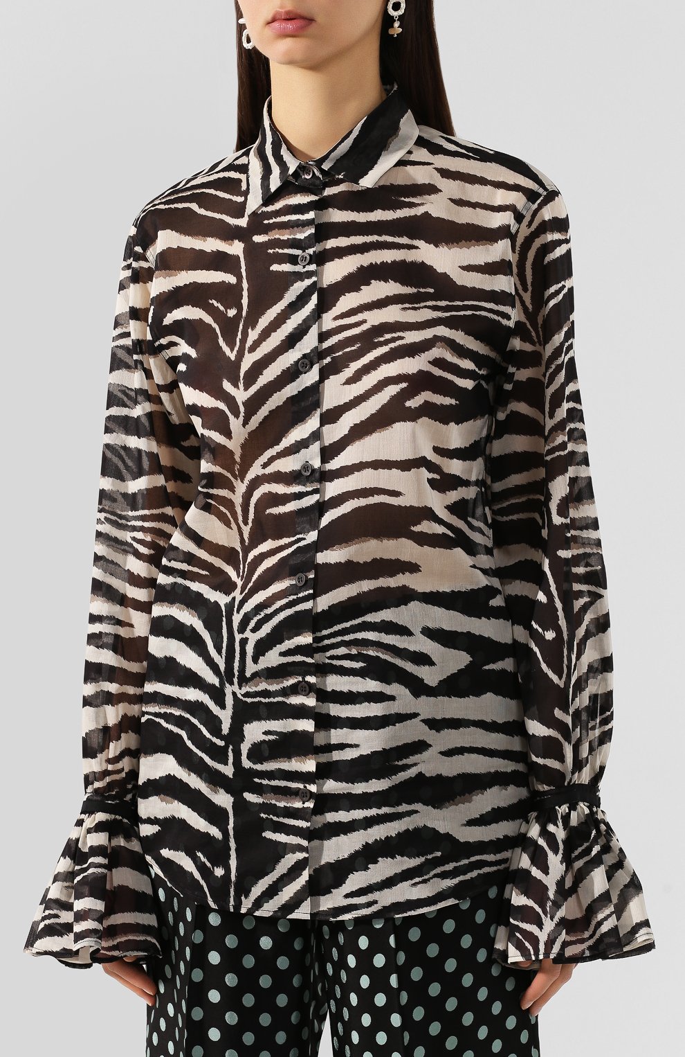 Хлопковая блузка DRIES VAN NOTEN, арт. 201-10759-9001, фото 3