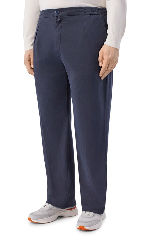 Брюки из лиоцелла Kiton UP1LACLK0606H Синий  UP1LACLK0606H Фото 3