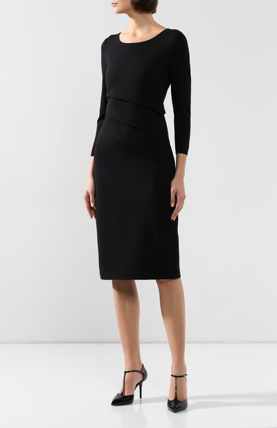 Платье из вискозы GIORGIO ARMANI черного цвета по цене 98700 руб., арт. 6GAA70/AJDRZ, фото 3 Платье из вискозы GIORGIO ARMANI, арт. 6GAA70/AJDRZ, фото 3