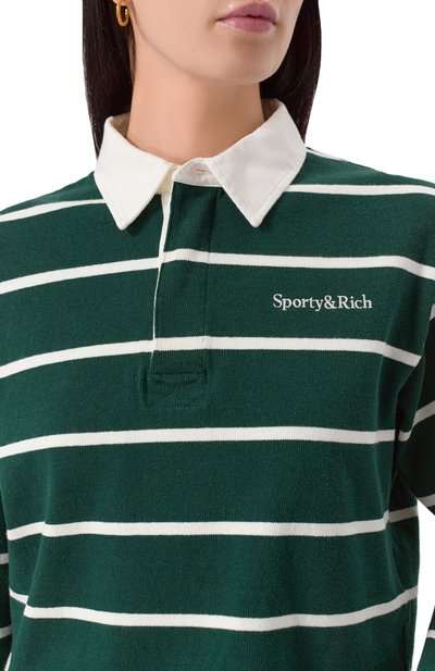 Хлопковое поло SPORTY AND RICH, арт. ST008606300GR51, фото 5