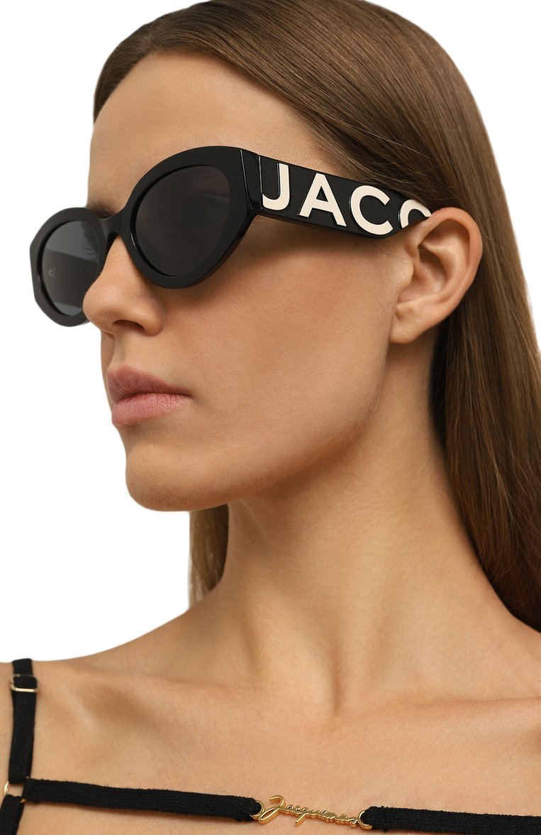 Женские солнцезащитные очки MARC JACOBS (THE) черного цвета, арт. MARC 694/G 80S | Фото 2 (Региональные ограничения белый список (Axapta Mercury): Не проставлено; Нос: Не проставлено; Тип очков: С/з; Материал: Пластик; Очки форма: Овальные; Оптика Гендер: оптика-женское)