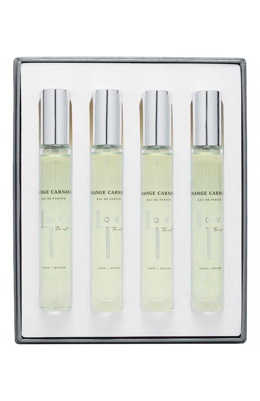 Парфюмерный набор orange carnaval (4x10ml) LOVE TEA ART бесцветного цвета по цене 8200 руб., арт. 4603745598182, фото 1 Парфюмерный набор orange carnaval (4x10ml) LOVE TEA ART, арт. 4603745598182, фото 1