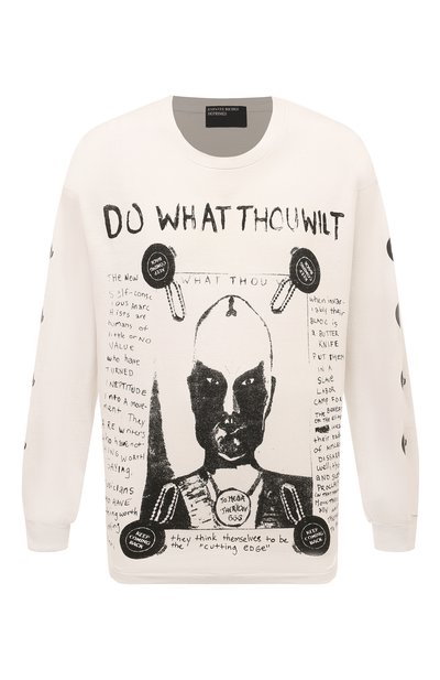 Хлопковый лонгслив ENFANTS RICHES DEPRIMES кремового цвета по цене 97250 руб., арт. 010-766, фото 1 Хлопковый лонгслив ENFANTS RICHES DEPRIMES, арт. 010-766, фото 1