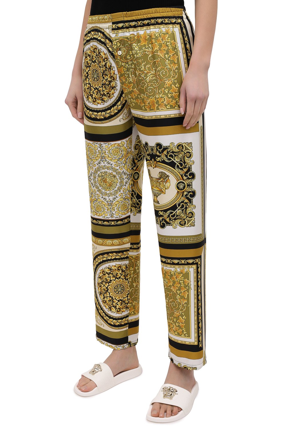 Шелковые брюки VERSACE, арт. AUD05057/1F00508, фото 3
