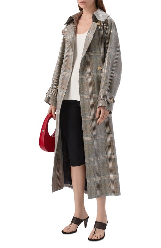 Тренч с отделкой пайетками Chapurin CT/17395/28976-М Серый  CT/17395/28976-М Фото 2